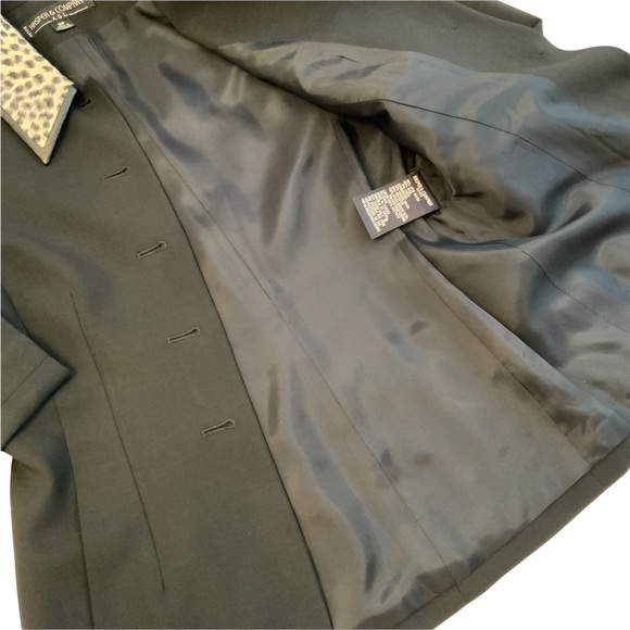 Jasper & Company ASL Wool Blend Blazer Jacket Classic Black Career size 2P - Picture 10 of 11
